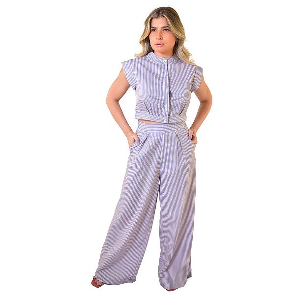 CALÇA PANTALONA LISTRA ALFAIATARIA