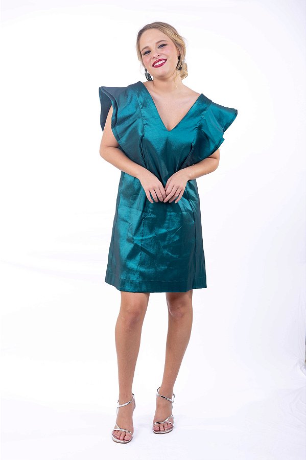 VESTIDO EVASÊ BABADOS MAJESTY