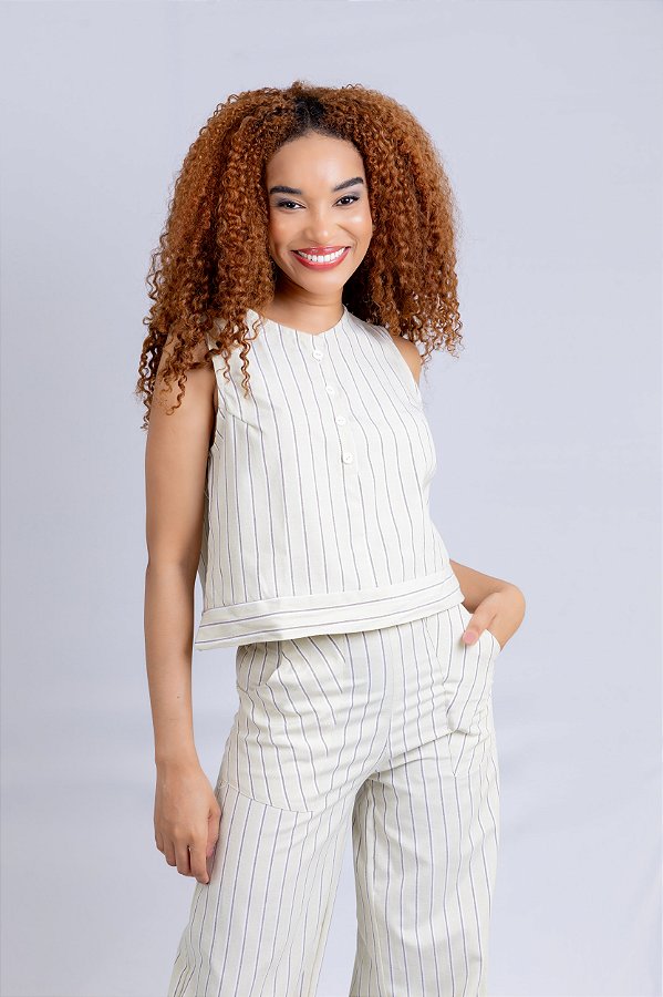 BLUSA  REGATA  LISTRA  SUZANA