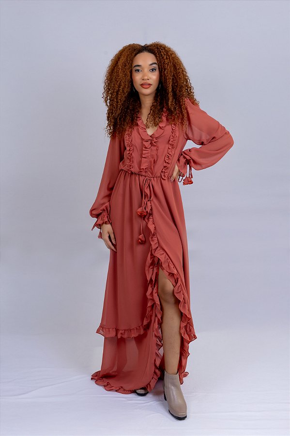 VESTIDO BABADO BOHO