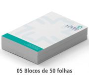RECEITUÁRIOS APERGAMINHADO 90G 300X210MM - 4X0 - 250unid - 5 blocos