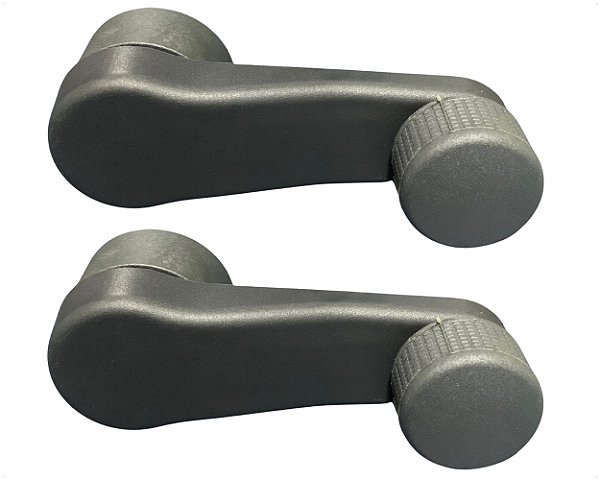 02 Manivela Cinza Escuro Regulagem Vidro Porta para Caminhão Mb 1938s Accelo Atego Axor