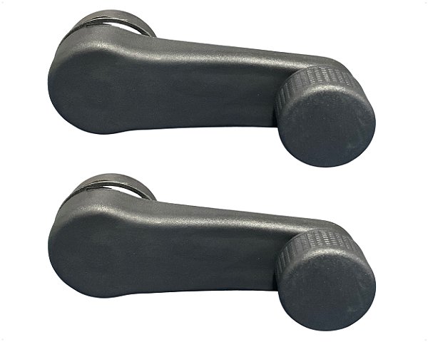 02 Manivela Grafite Regulagem Vidro Porta para Caminhão Mb 1938s Accelo Atego Axor