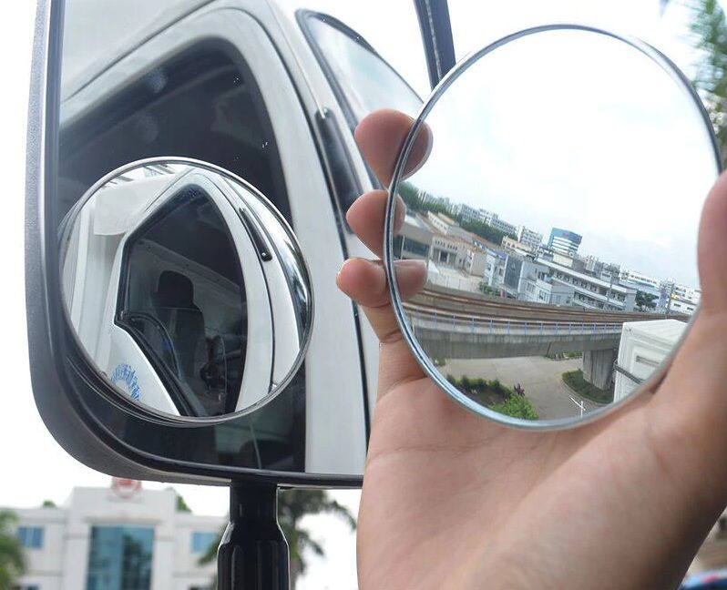Espelho retrovisor auxiliar redondo (Olho de boio) c/ diâmetro de 90mm (9cm) ou 3 Polegadas e 1/2 Biônico