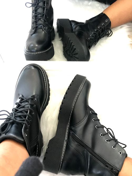 bota coturno us shoes preto