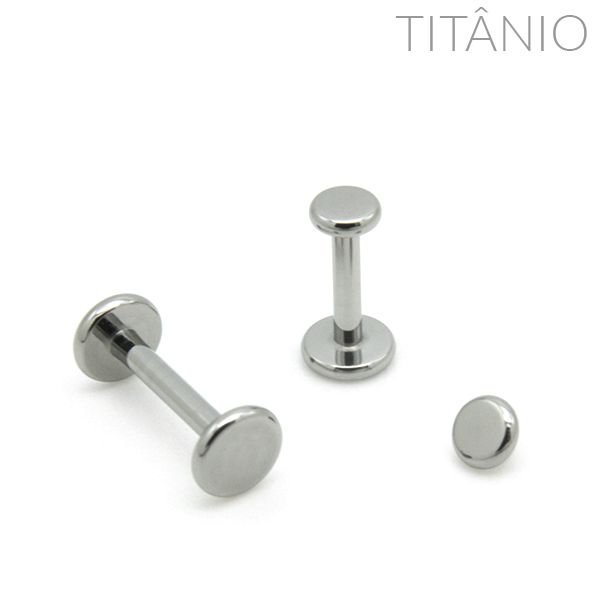 Labret Disco Flat Titânio 1.6mm