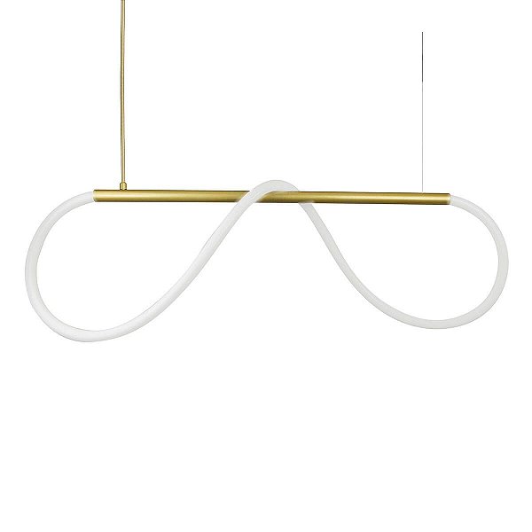 Lustre Design Moderno Rope 38w - Silicon LED 3000K - OURO