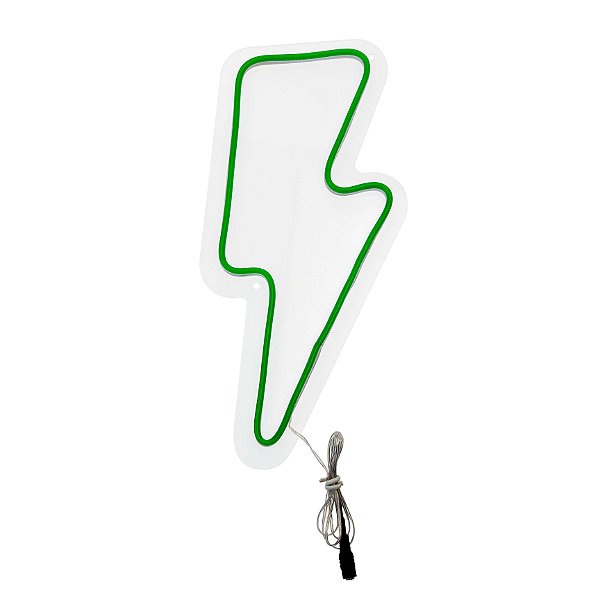 Painel Luminoso Letreiro Criativo RAIO - Neon LED Verde