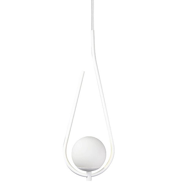 Pendente Lustre On Drop BRANCO globo de vidro BRANCO