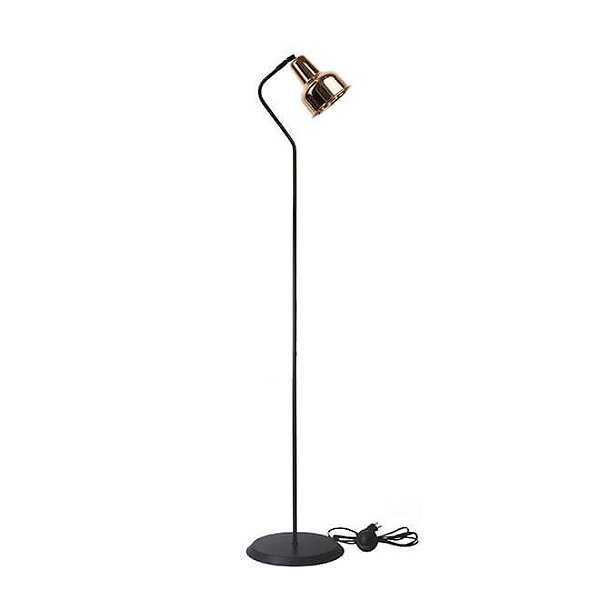 Kit com 2 Luminárias Coluna Abajur Piso Chão Spot City - Cobre