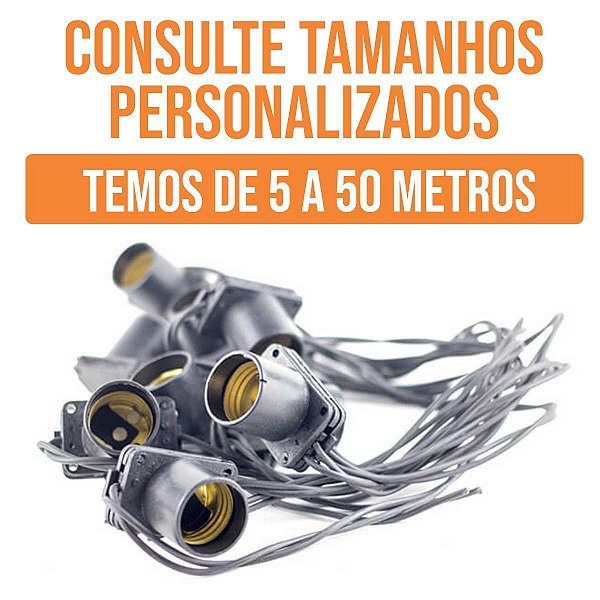 Varal de Lâmpadas Customizado -  5m a 50m - CONSULTE