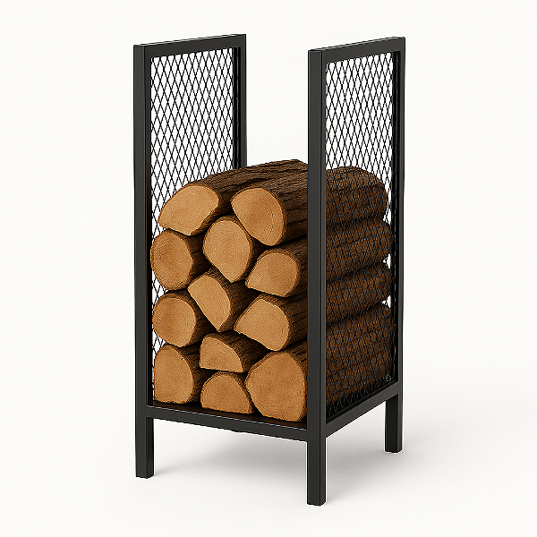Suporte Porta Lenha Metal 40x75cm - Vertical Organizador