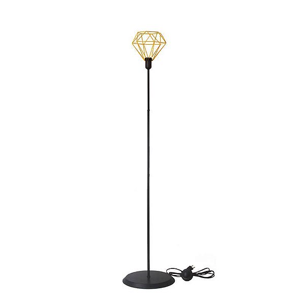 Abajur Coluna Diamante - Amarelo