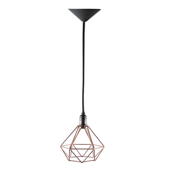 Pendente Aramado Diamante - COBRE