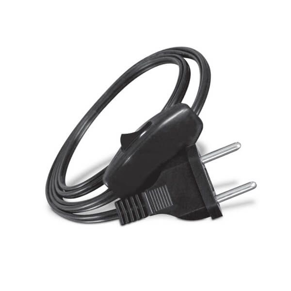 Cordão para Abajur com Interruptor - 1,5 m - PRETO