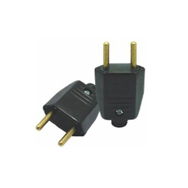 Plug 2 pinos 10A - PRETO
