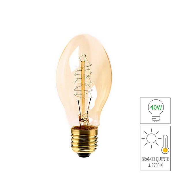 Lâmpada Filamento de Carbono BALÃO - B53 - 127V