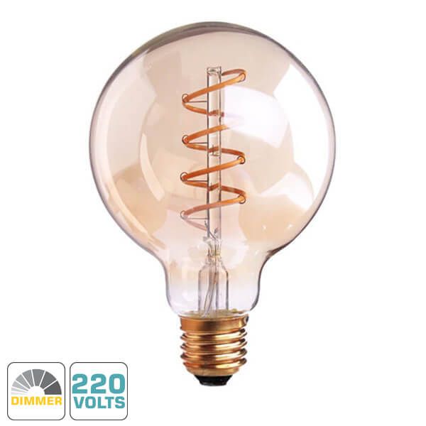Lâmpada Filamento LED Retrô  - G95 SPIRAL - DIMERIZÁVEL 220V