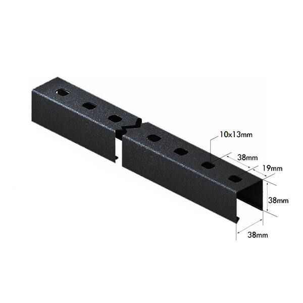 Trilho para luminária perfilado - PRETO