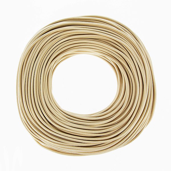 Cabo Fio Tecido Vintage Colorido Para Pendente - DOURADO GOLDEN