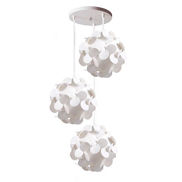 Lustre  com 3 Pendentes Flower