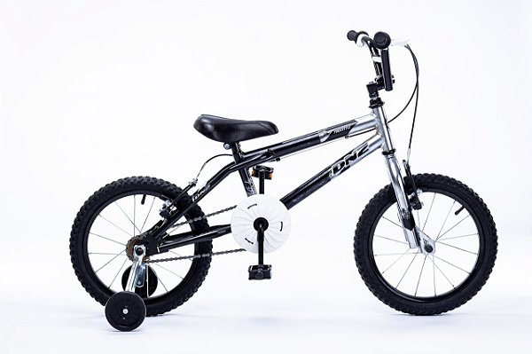 Bicicleta Aro 16 DNZ Freestyle Preto e Aluminio
