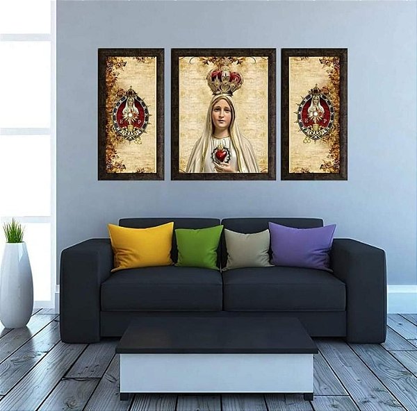 Quadro NS de Fátima triplo