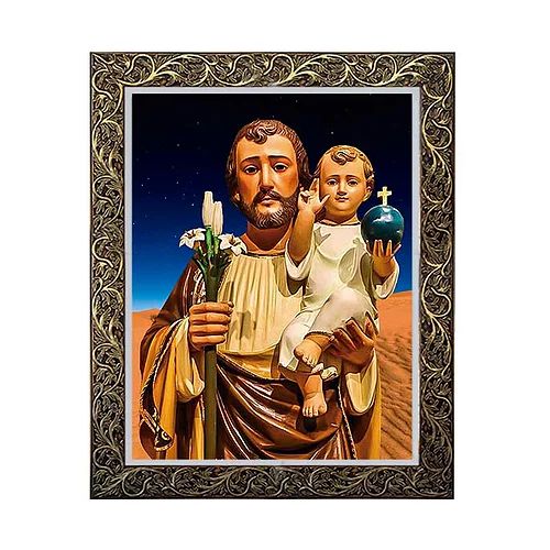 Quadro São José com Menino Jesus 3