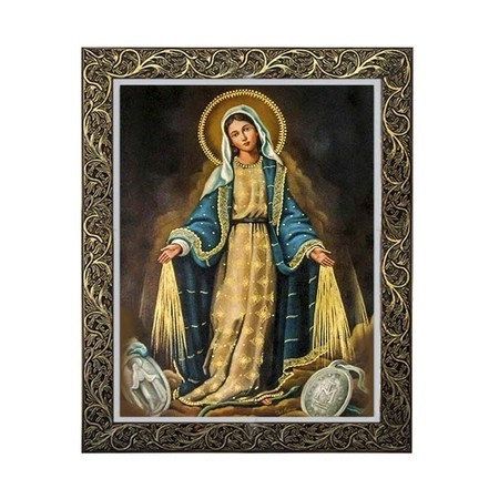 Quadro de Nossa Senhora das Graças com Medalha Milagrosa 1