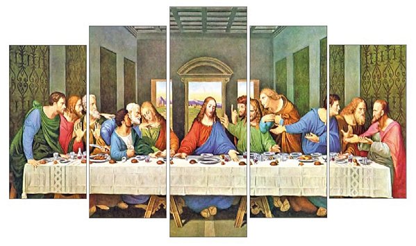 Quadro Santa Ceia Mosaico