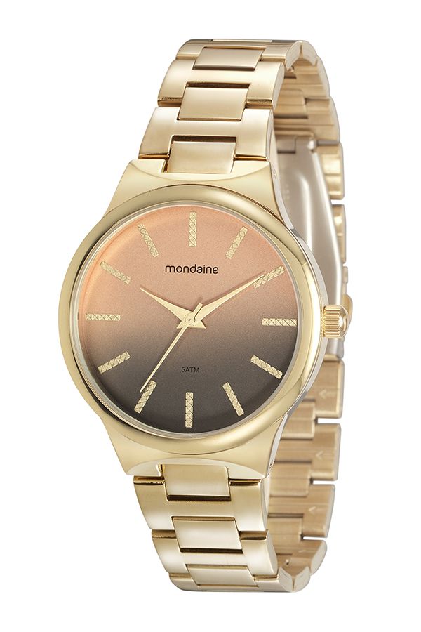 relógio mondaine 5atm dourado feminino