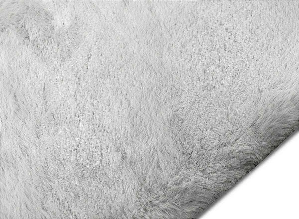Tapete Rabbit Fur- Cinza - pele de coelho sintetica - Carol Barroso  Decorações