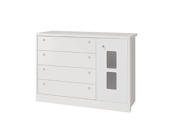 Cômoda Joãozinho 4 Gavetas 1 Porta Sapateira Reller