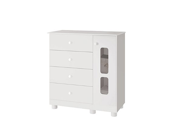 Cômoda Katatau 4 gavetas 1 porta Sapateira Reller