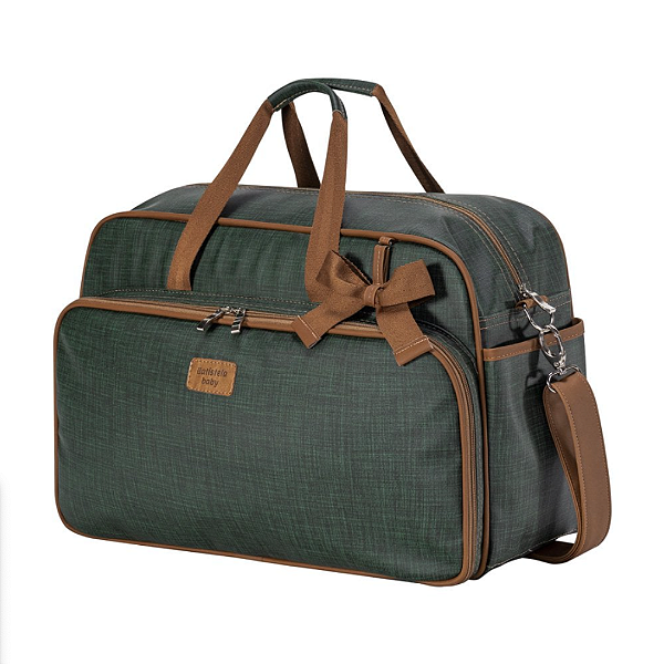 Bolsa Maternidade M Belfast com Bolso Frontal e Lateral Verde - Batistela Baby