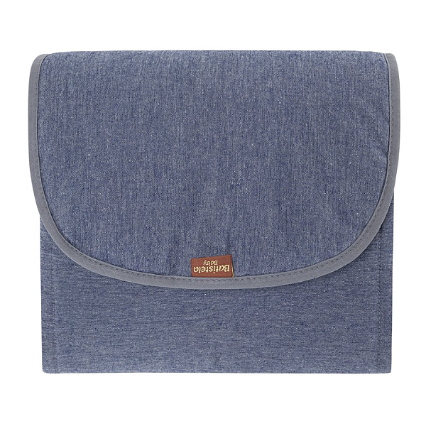 Trocador Portátil Linho Jeans com Forro Impermeável e Bolsos Internos - Batistela Baby