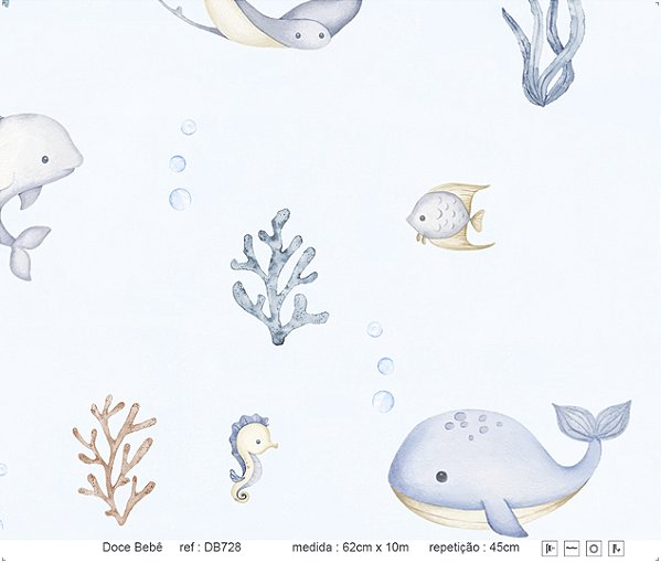 Papel de Parede - Doce Bebê 1 ( Fundo do Mar / DB728)