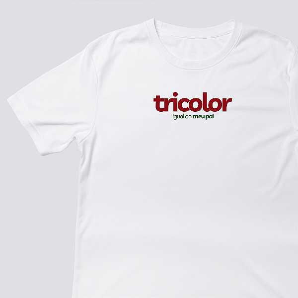 Camiseta infantil tricolor igual ao meu pai