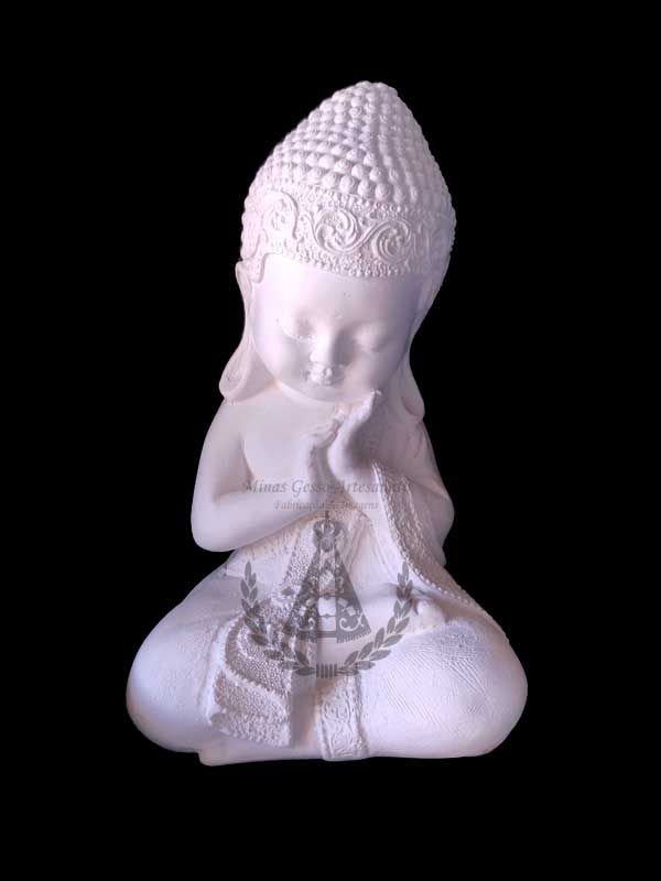 Buda Baby Mão no Rosto 24 cm