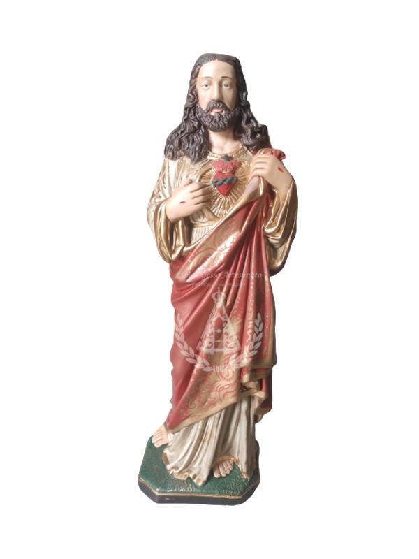 Sagrado Coração de Jesus Pintado 60 cm