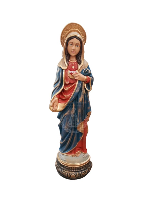 Sacrado Coração de Maria Aureola Pintada 62 cm