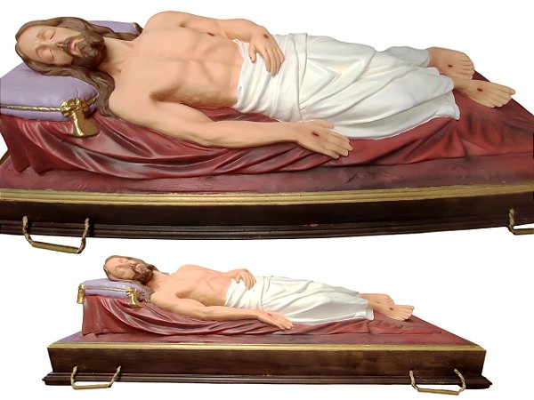 Jesus Morto na Esquife Resina 140 cm