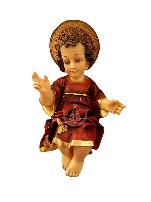 Menino Jesus Com Aureola Resina 30 cm