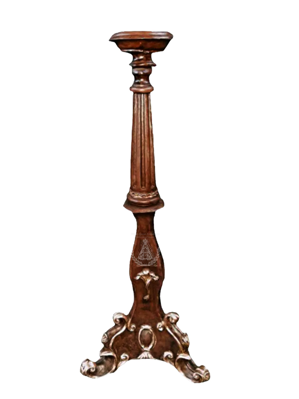 Castiçal Marrom Resina 120 cm