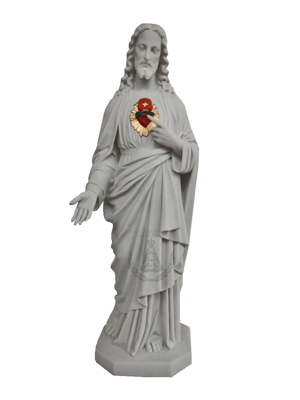 Sagrado Coração de Jesus Pó de Mármore 100 cm