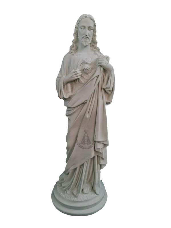 Sagrado Coração de Jesus Pó de Mármore 64 cm