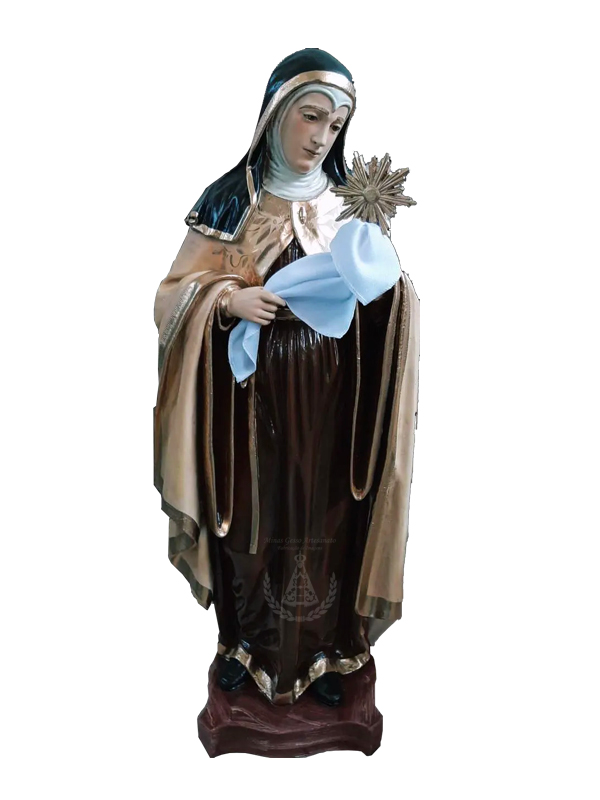 Santa Clara Estilizada Resina 80 cm