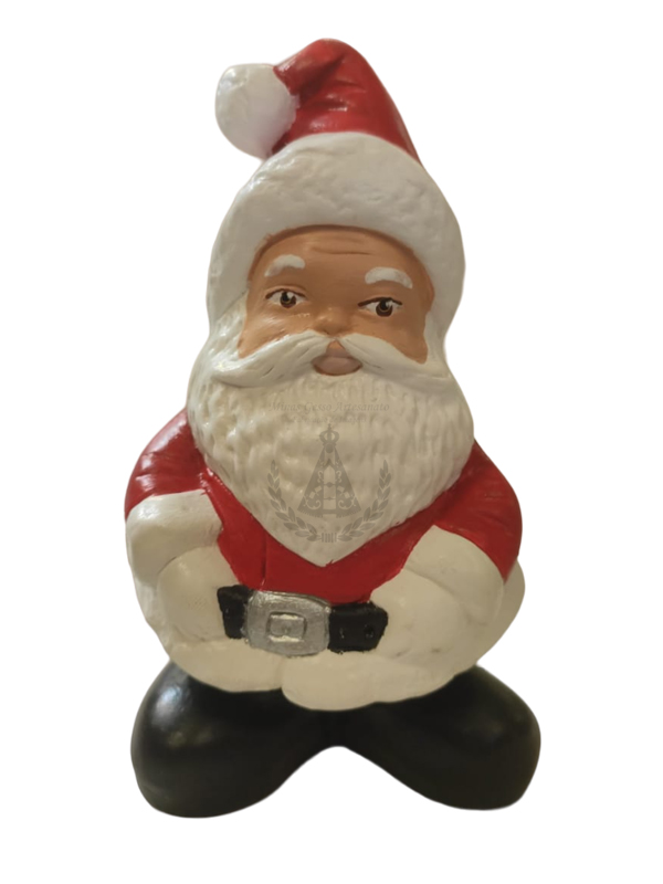 Papai Noel Pintado Gesso 13 cm