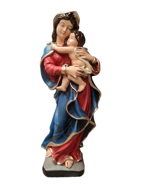 Nossa Senhora do Bom Parto Gesso Pintada 50 cm