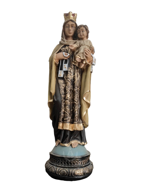 Nossa Senhora da Carmo Gesso Pintada 63 cm